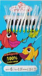 Sabiki Go Fish Fluoro Carbon Glow Fish Skin Glow UV lamete