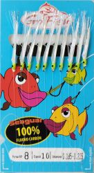 Sabiki Go Fish Fluoro Carbon Glow Fish Skin Glow UV lamete