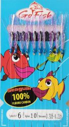 Sabiki Go Fish Fluoro Carbon purple UV lamete