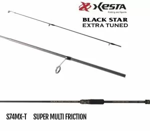 Въдица XESTA Black Star Extra Tuned S74MX-T 2.24m. 1-20g. Sup. Multi Friction