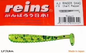 REINS Aji Ringer Shad  1.5" 3.8cm 15pcs. #419 Chart Pepper
