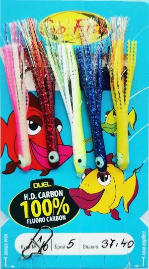 Go Fish Sabiki N:1/0 Fluoro Carbon 5 hooks with XESTA SIRASU