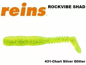 REINS Rockvibe Shad 2" #431 Chart Silver Glitter