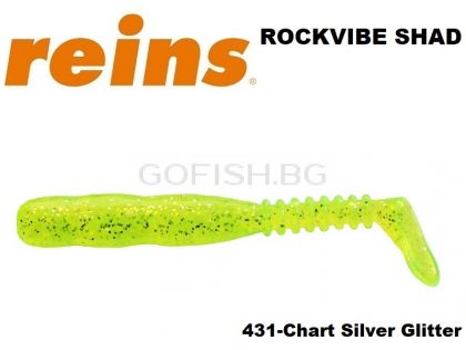 REINS Rockvibe Shad 2" #431 Chart Silver Glitter