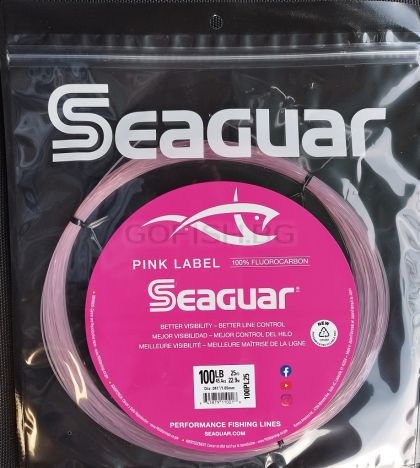 Повод Seaguar 100% Fluorocarbon PINK Label Tuna Edition