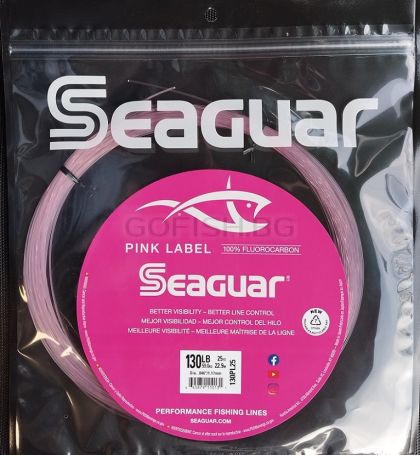 Повод Seaguar 100% Fluorocarbon PINK Label Tuna Edition