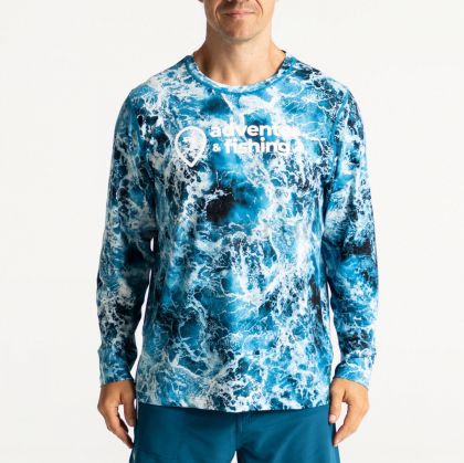 Adventer Fishing UV T-shirt with long sleeves - Stormy Sea