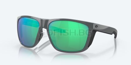 Costa FERG XL Shiny Gray frame Green Mirror 580G