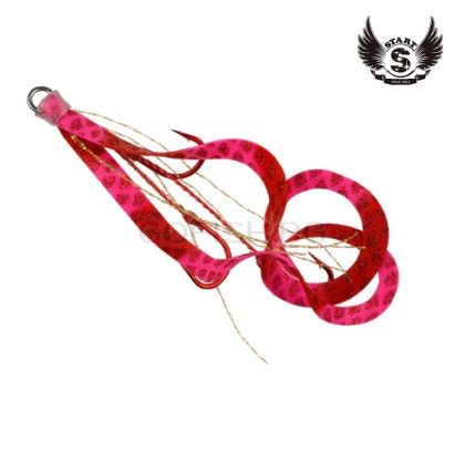 START Triple Hook "Short Curly" hook size:S #52 Shima Red SK