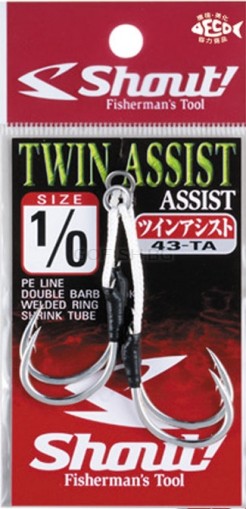 Вързани куки Shout TWIN ASSIST Double Barb 43-TA