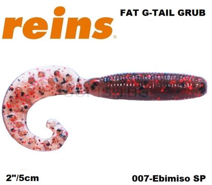 REINS Fat G Tail Crub 2" 5cm 20pcs. #007 Ebimiso