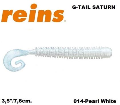 REINS G Tail Saturn 3.5" 7.6cm 12pcs. #014 Pearl White