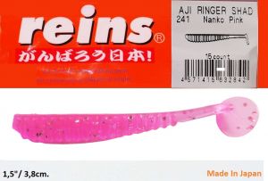 REINS Aji Ringer Shad  1.5" #241 Nano Pink