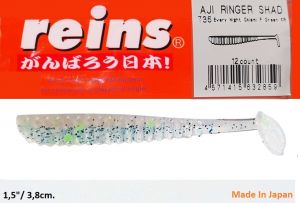 REINS Aji Ringer Shad  1.5"  #736 Every Night Okiami F Green KR