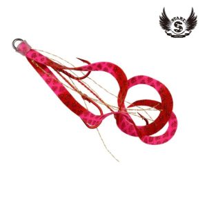 START Triple Hook "Short Curly" hook size:S #52 Shima Red SK