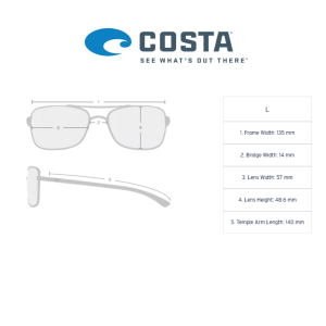 Очила Costa  PELI - Brash Gold frame Green Mirror 580P
