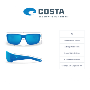 Очила Costa TUNA ALLEY 10 Tortoise frame, Green Mirror 580P