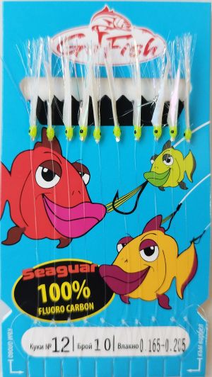 Sabiki Go Fish Fluoro Carbon Glow Fish Skin Glow UV lamete