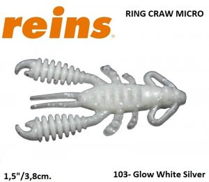 REINS Ring Craw Micro#103 Glow White Silver