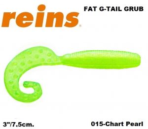 REINS Fat G Tail Crub 3" 7.5cm 12pcs. #015 Chart Pearl