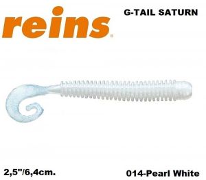 REINS G Tail Saturn 2.5" 6.4cm 20pcs. #014 Pearl White