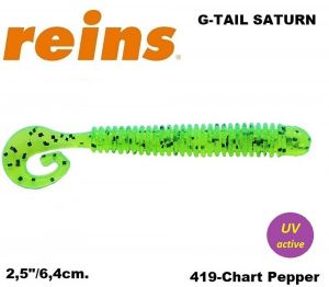 REINS G Tail Saturn 2.5" 6.4cm 20pcs. #419 Chart Pepper