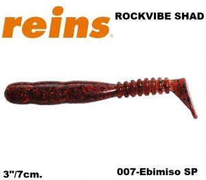 REINS Rockvibe Shad 3" 7cm 15pcs. #007 Ebimiso