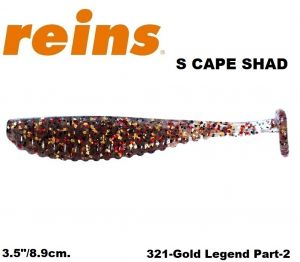 REINS S Cape Shad 3.5" 8.9cm 6pcs #321Gold Legend Part-2